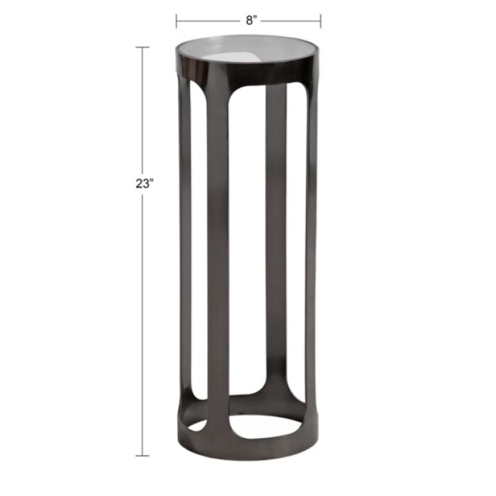 Gray Iron & Glass Dahl Cocktail Table