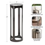 Gray Iron & Glass Dahl Cocktail Table