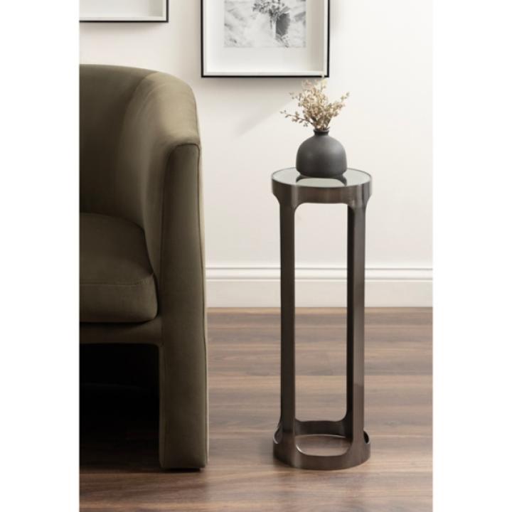 Gray Iron & Glass Dahl Cocktail Table