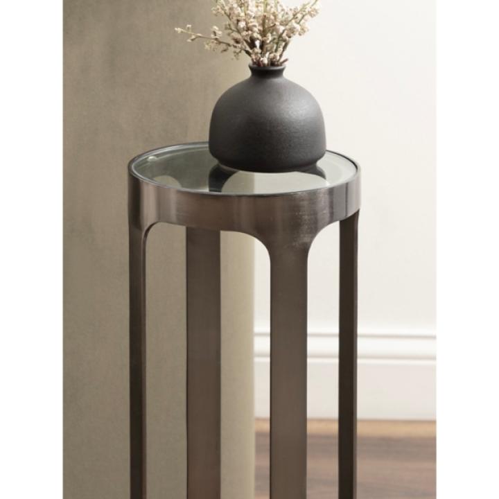 Gray Iron & Glass Dahl Cocktail Table
