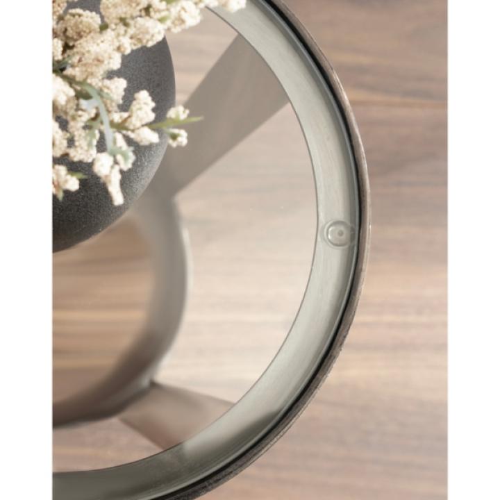 Gray Iron & Glass Dahl Cocktail Table