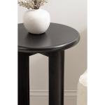 Black Wood Round Seebeck Accent Table