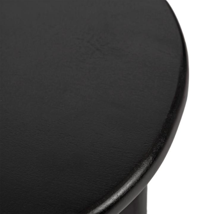 Black Wood Round Seebeck Accent Table