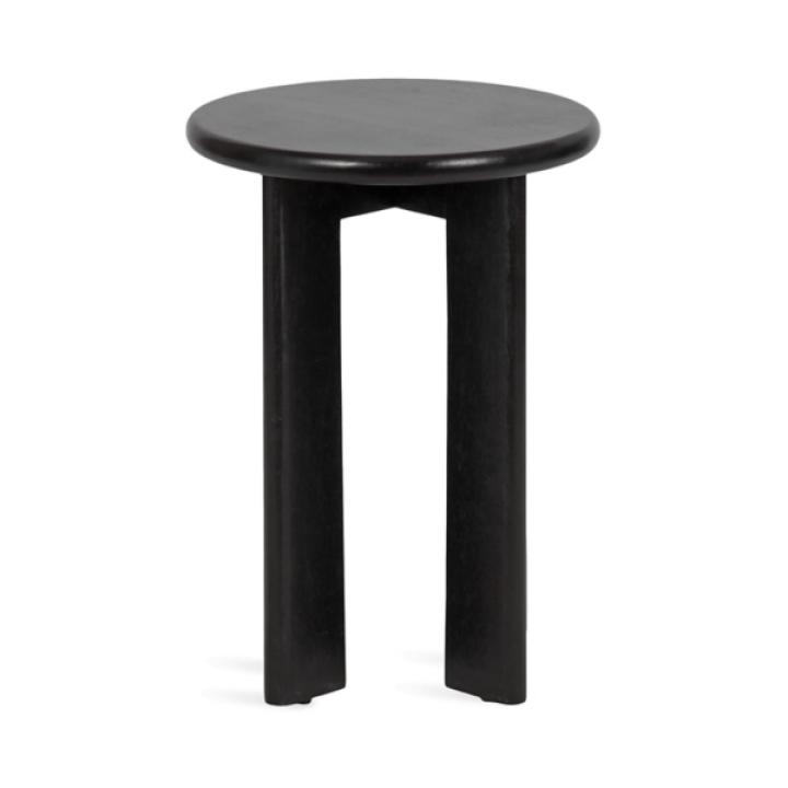 Black Wood Round Seebeck Accent Table