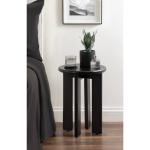 Black Wood Round Seebeck Accent Table