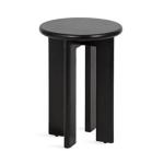 Black Wood Round Seebeck Accent Table