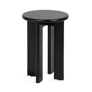 Black Wood Round Seebeck Accent Table