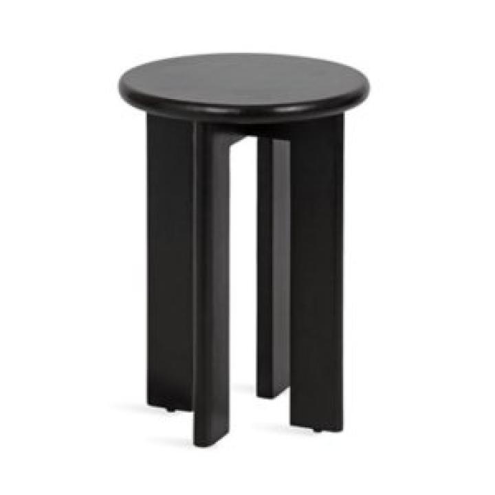 Black Wood Round Seebeck Accent Table