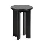 Black Wood Round Seebeck Accent Table