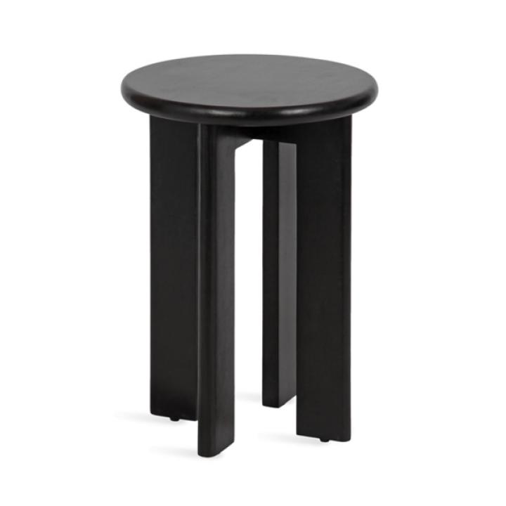 Black Wood Round Seebeck Accent Table