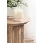 Natural Wood Scalloped Gierson Accent Table