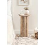 Natural Wood Scalloped Gierson Accent Table
