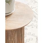 Natural Wood Scalloped Gierson Accent Table