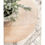 Natural Wood Scalloped Gierson Accent Table