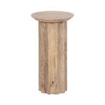 Natural Wood Scalloped Gierson Accent Table