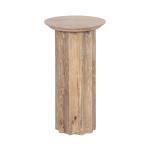 Natural Wood Scalloped Gierson Accent Table