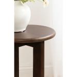 Dark Brown Wood Round Seebeck Accent Table