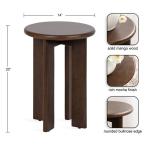 Dark Brown Wood Round Seebeck Accent Table