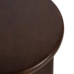 Dark Brown Wood Round Seebeck Accent Table