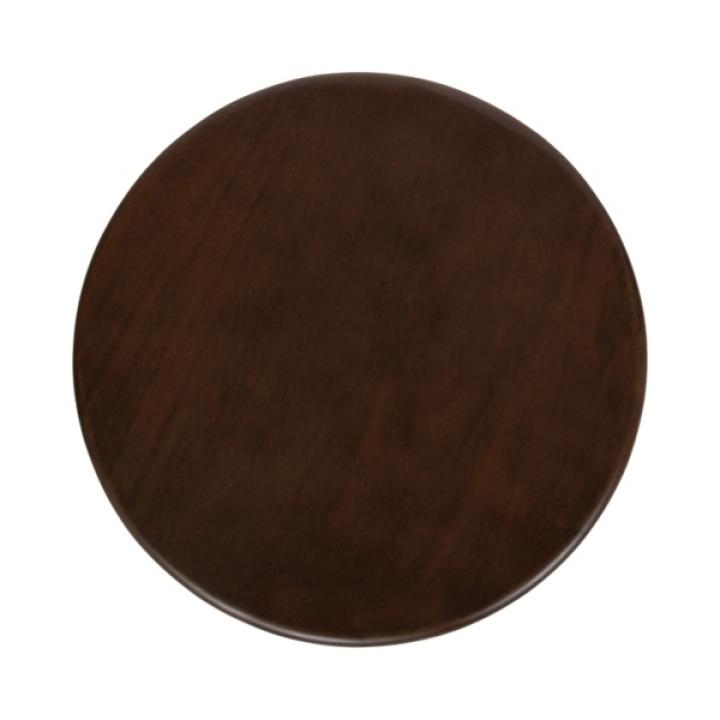 Dark Brown Wood Round Seebeck Accent Table