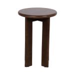 Dark Brown Wood Round Seebeck Accent Table