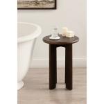 Dark Brown Wood Round Seebeck Accent Table