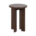 Dark Brown Wood Round Seebeck Accent Table