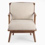 Gray Striped Banks Accent Chair