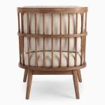 Gray Striped Banks Accent Chair