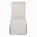 Cream Skirted Dining Chair with Castors