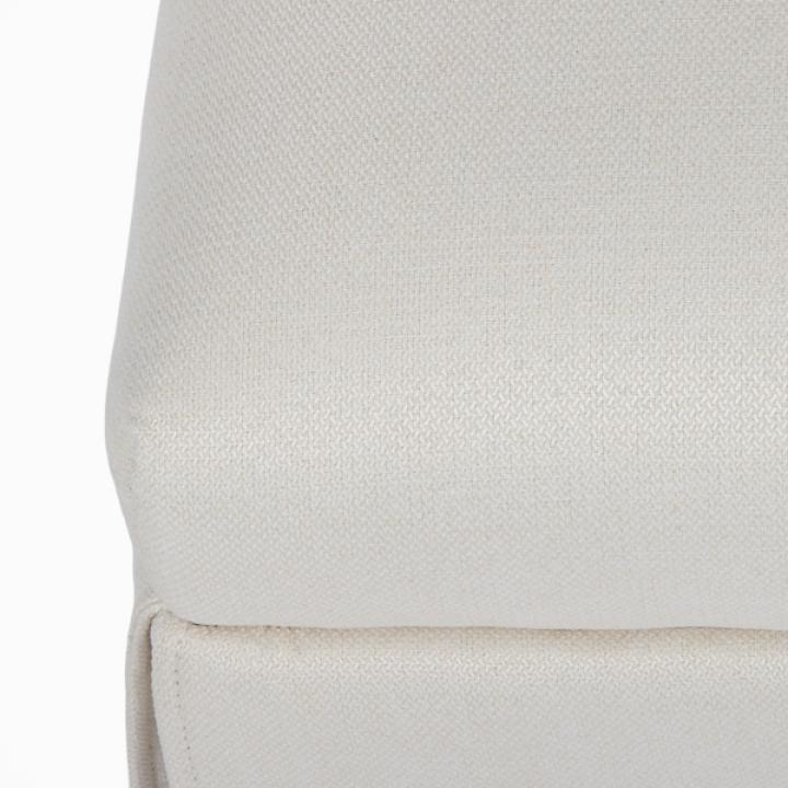 Cream Skirted Dining Chair with Castors