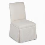 Cream Skirted Dining Chair with Castors