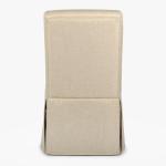 Taupe Skirted Dining Chair with Castors