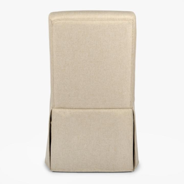 Taupe Skirted Dining Chair with Castors