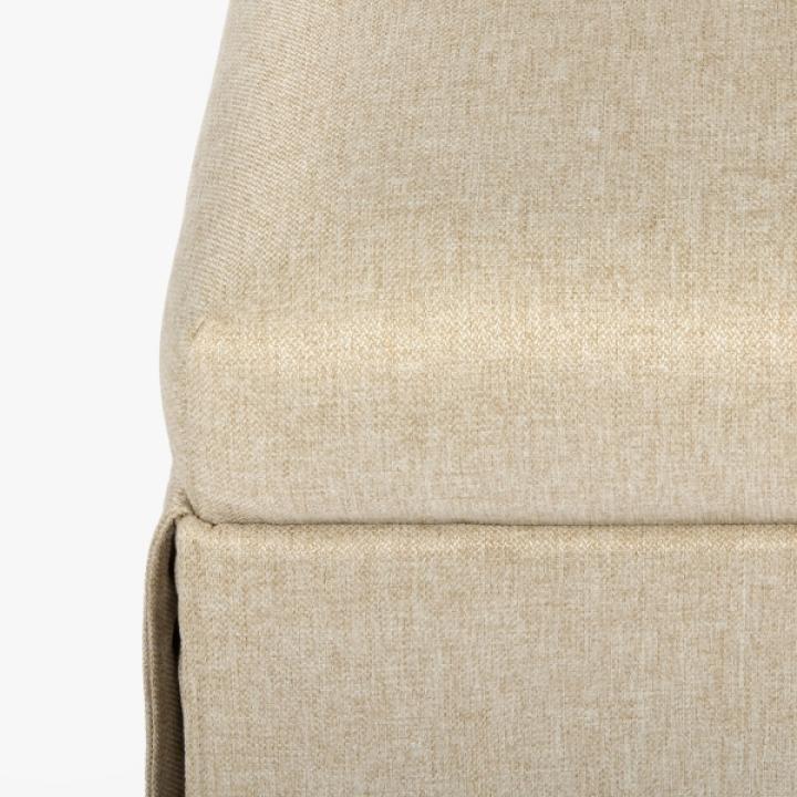 Taupe Skirted Dining Chair with Castors