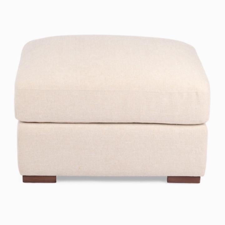 Brooks Sand Upholstered Ottoman