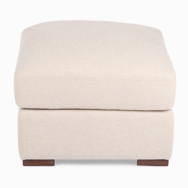 Brooks Sand Upholstered Ottoman