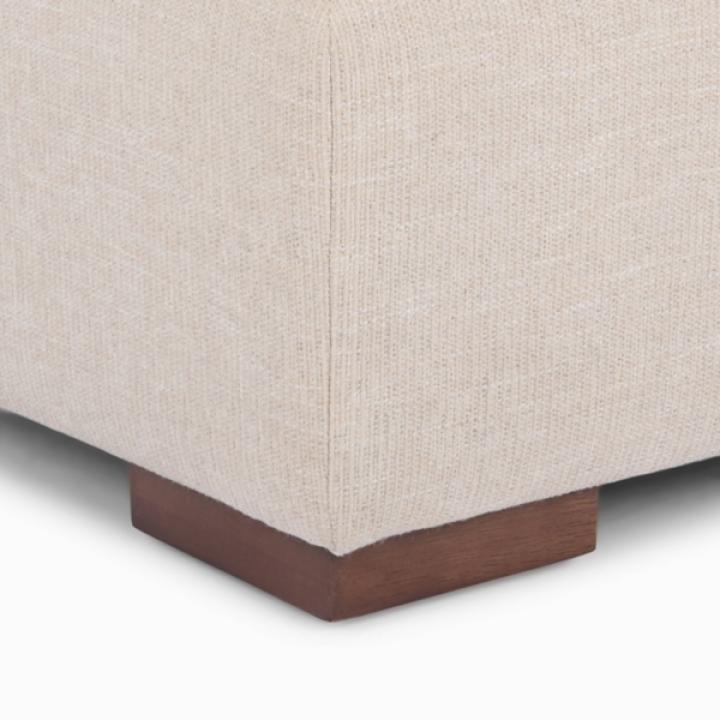 Brooks Sand Upholstered Ottoman