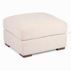 Brooks Sand Upholstered Ottoman
