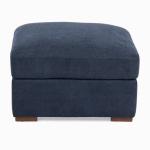 Brooks Blue Upholstered Ottoman