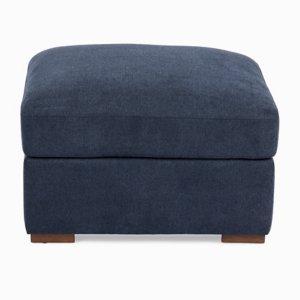Brooks Blue Upholstered Ottoman