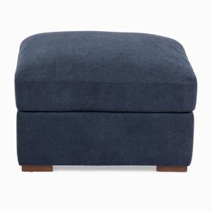 Brooks Blue Upholstered Ottoman