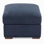 Brooks Blue Upholstered Ottoman