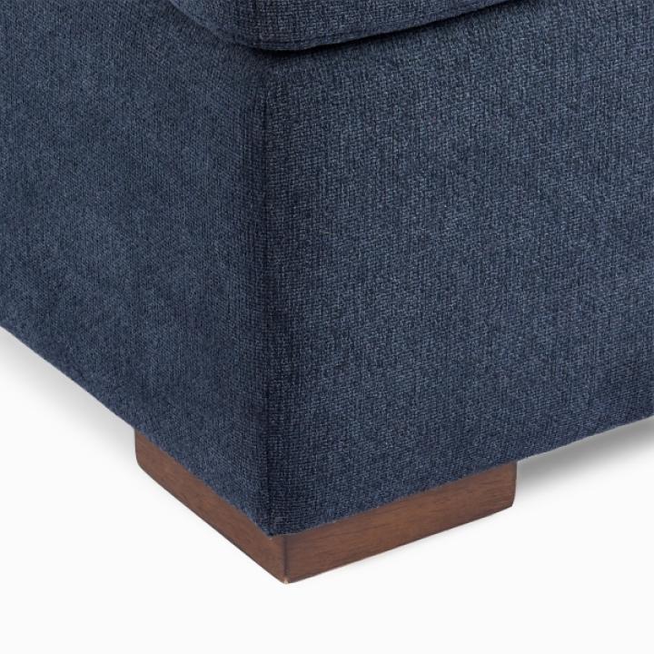 Brooks Blue Upholstered Ottoman