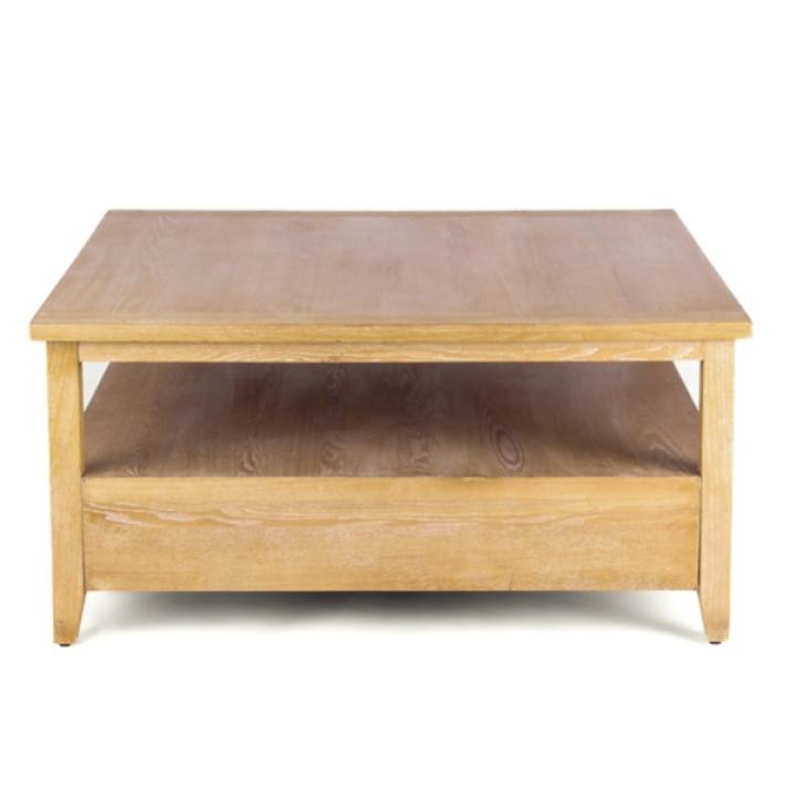 Duncan Natural Whitewash Wood Coffee Table