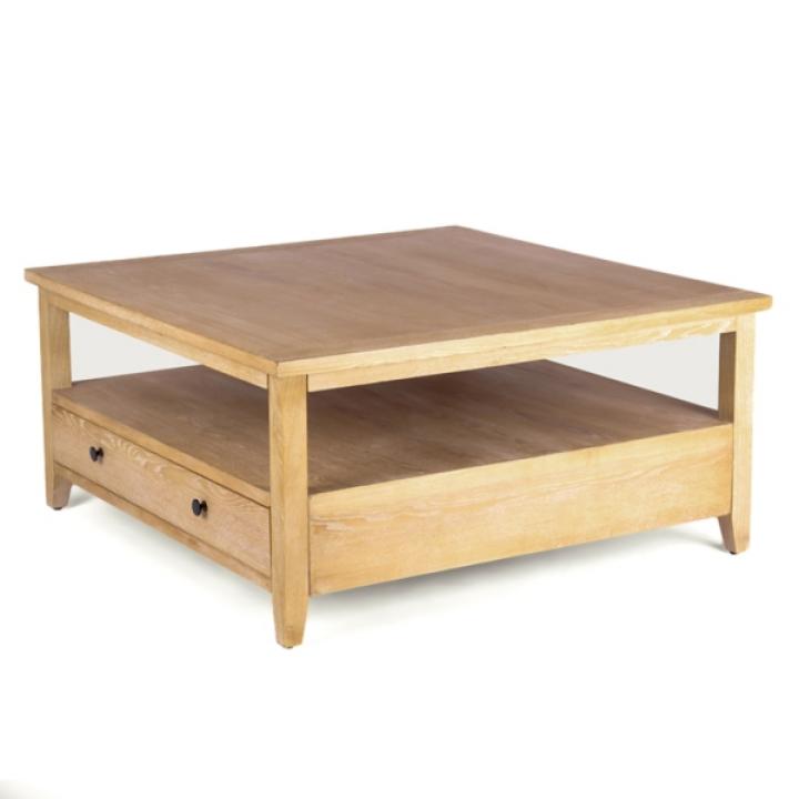 Duncan Natural Whitewash Wood Coffee Table