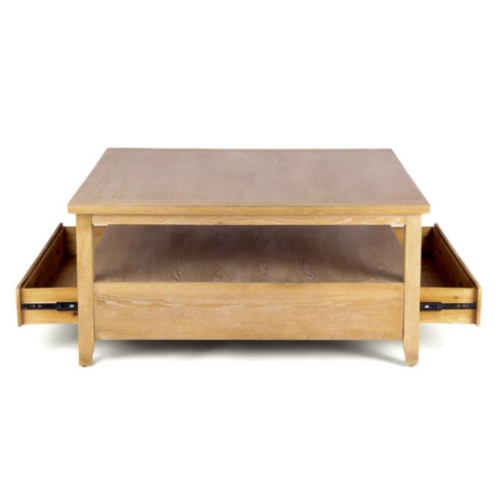 Duncan Natural Whitewash Wood Coffee Table