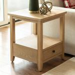 Duncan Natural Whitewash Wood End Table