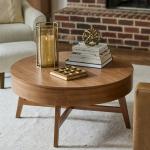 Walnut Wood Round Harlow Coffee Table
