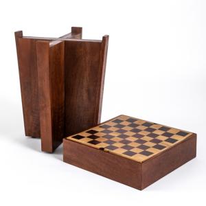 Checkerboard Tabletop Storage Accent Table